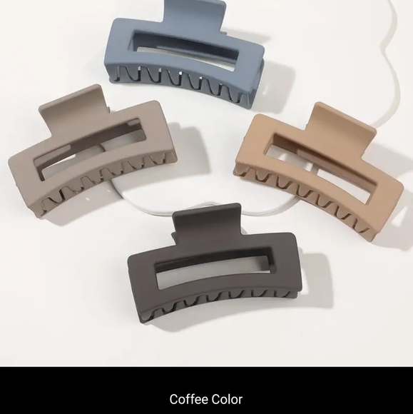 4 PC set Hair Claw Clips For Women Thick Thin Hair Big Hair Clips Matte colors - Picture 5 of 7